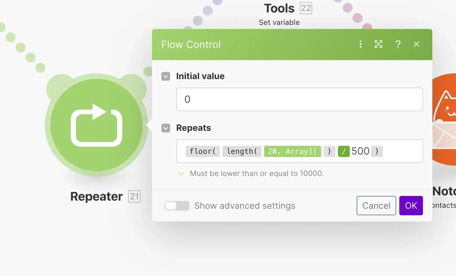 Configure the Repeater module