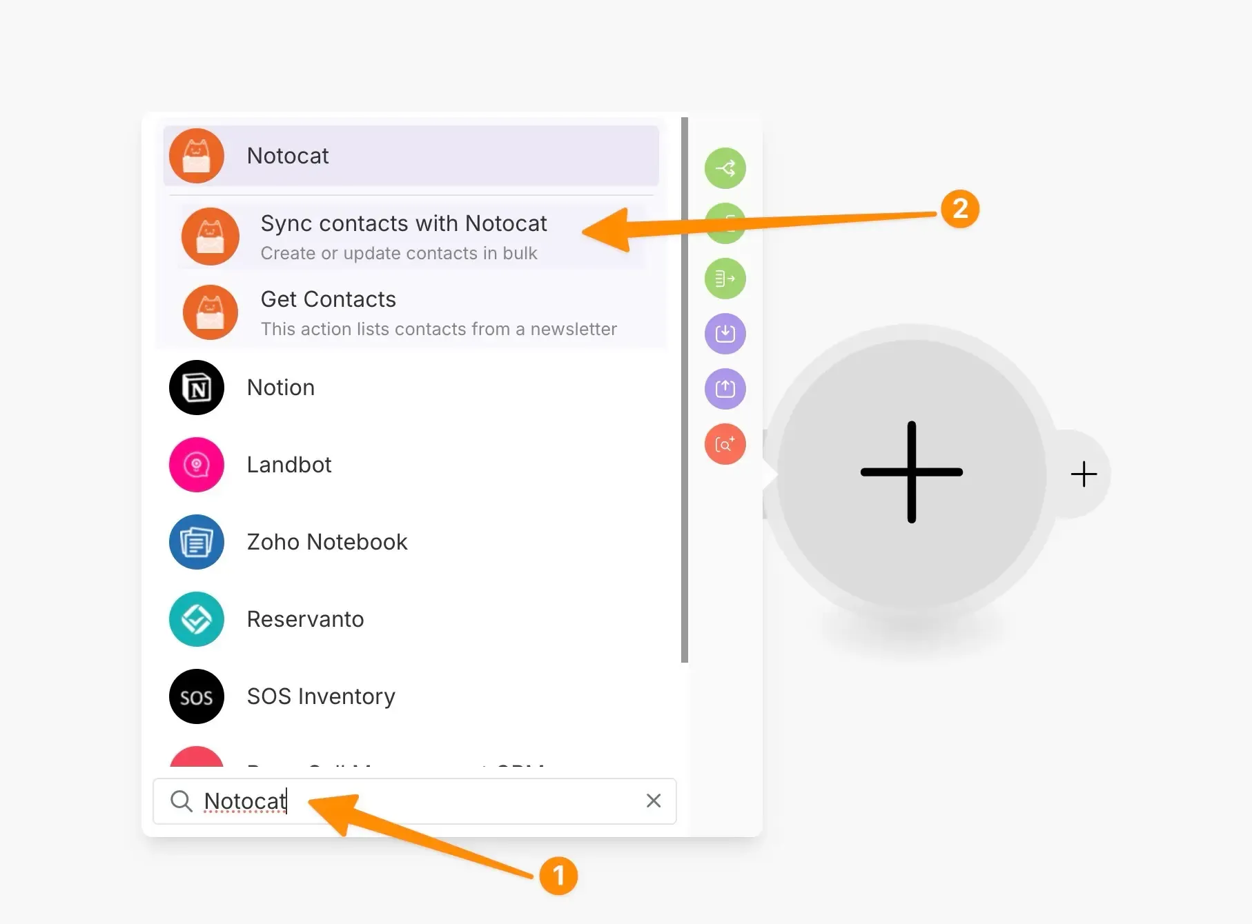 Add the Sync contacts with Notocat module